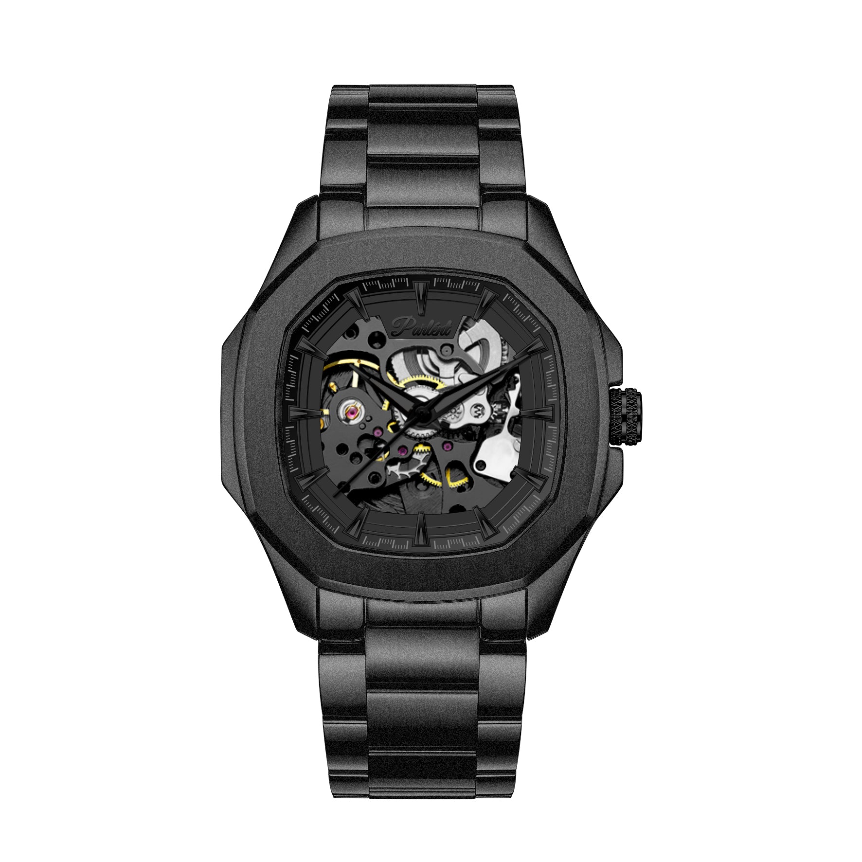 Parlent Gallant Phantom Steel - Men's Watch 42mm, Automatic Movement, Waterproof 5ATM (50M), Stainless Steel