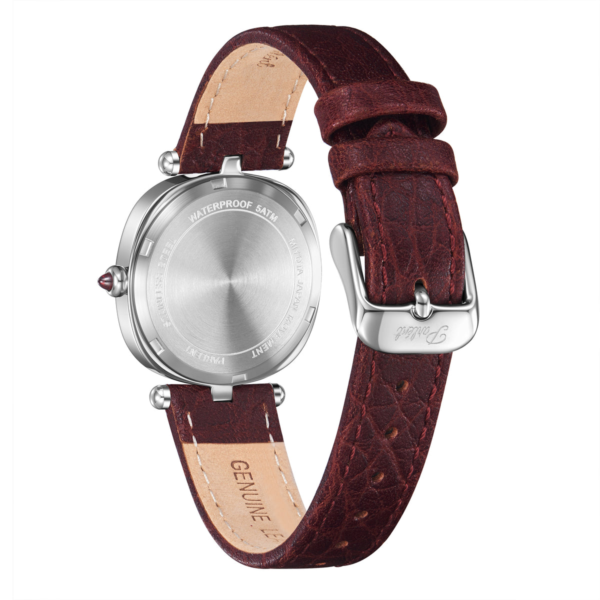 Parlent Solvane - Jam Tangan Wanita 30mm x 37mm, Miyota Japan Quartz Movement, Waterproof 5ATM (50M), Stainless Steel
