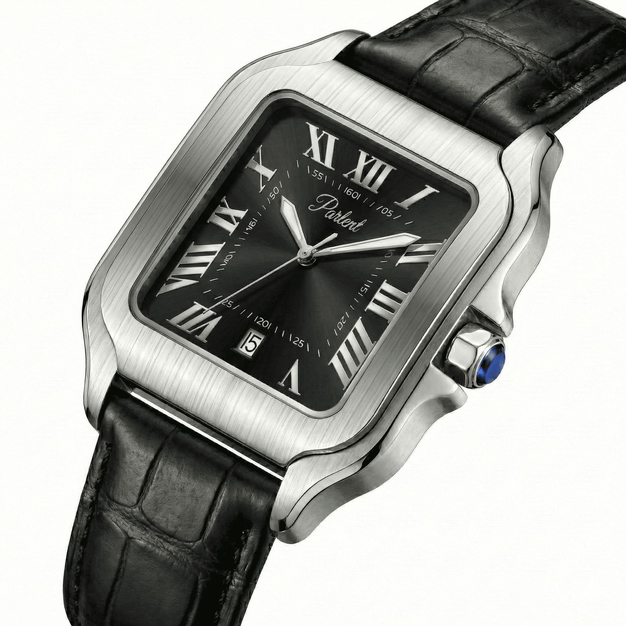 Parlent Portico - Jam Tangan Pria 36.50mm, Miyota Japan Quartz Movement, Waterproof 3ATM (30M), Stainless Steel