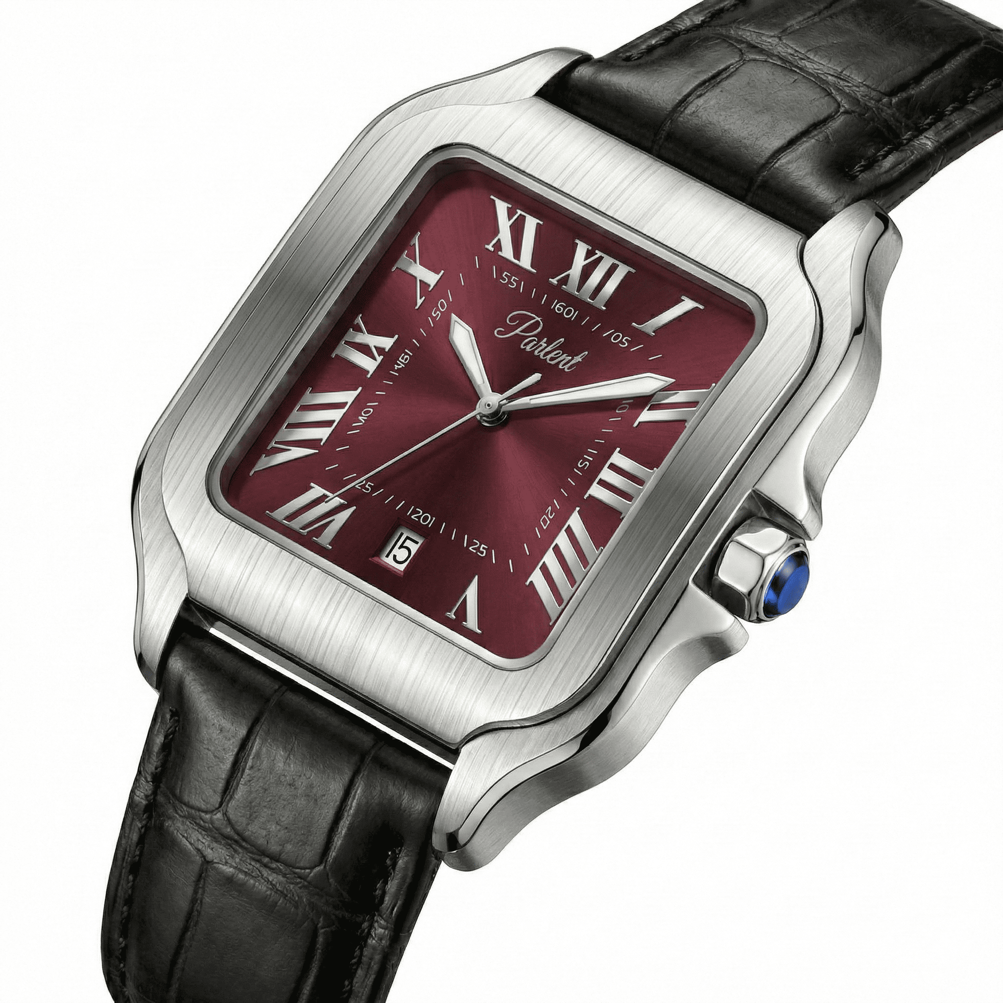 Parlent Portico - Jam Tangan Pria 36.50mm, Miyota Japan Quartz Movement, Waterproof 3ATM (30M), Stainless Steel