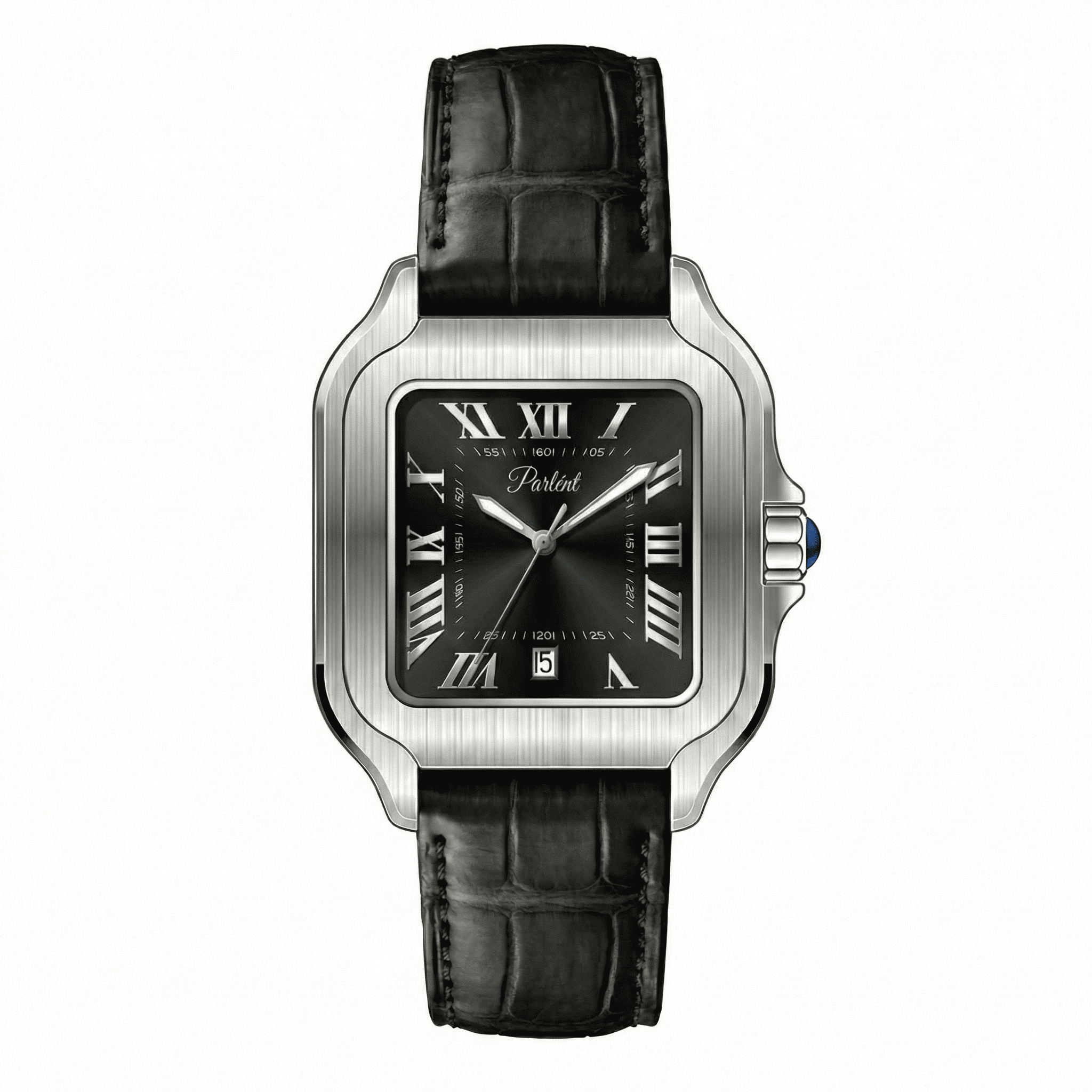 Parlent Portico - Jam Tangan Pria 36.50mm, Miyota Japan Quartz Movement, Waterproof 3ATM (30M), Stainless Steel