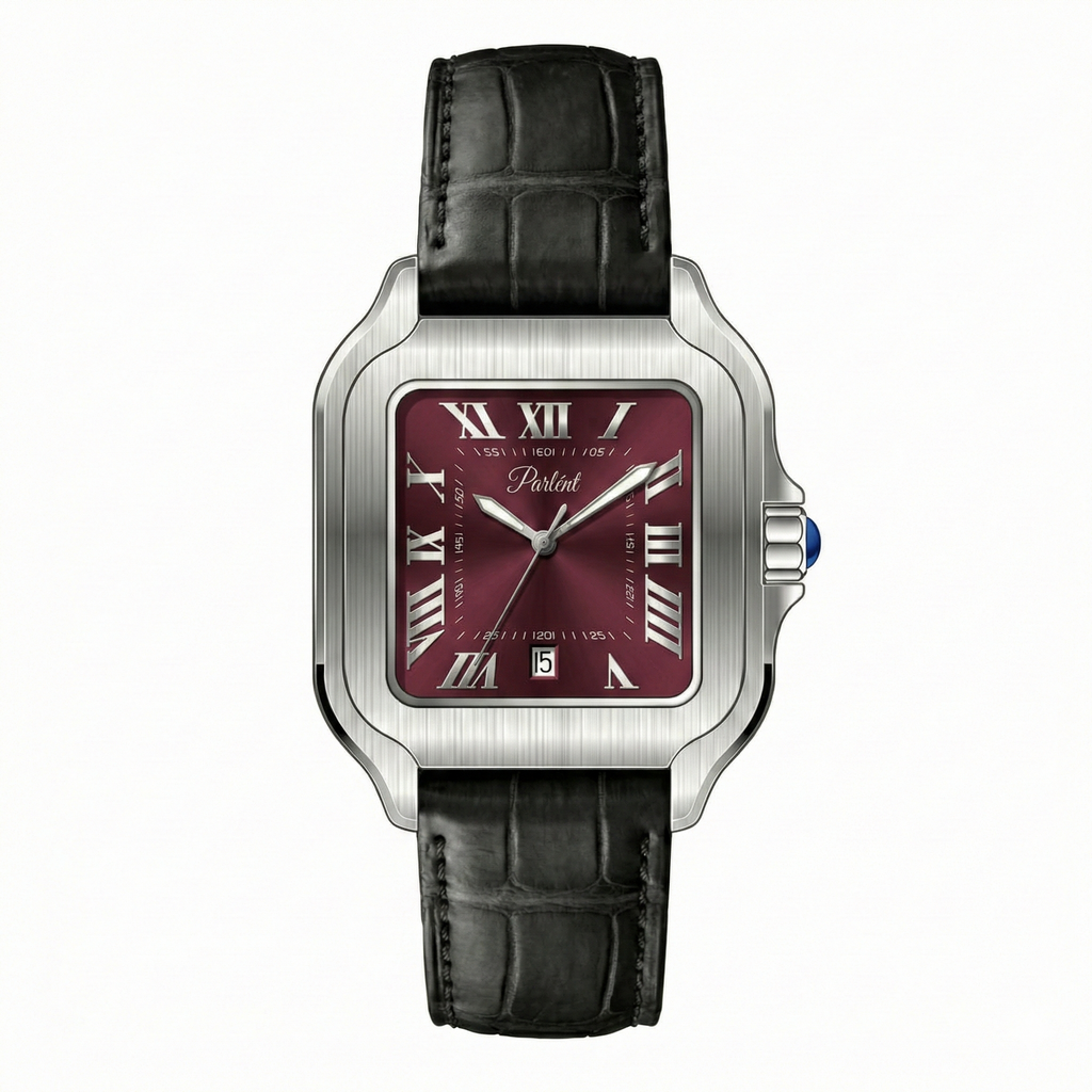 Parlent Portico - Jam Tangan Pria 36.50mm, Miyota Japan Quartz Movement, Waterproof 3ATM (30M), Stainless Steel