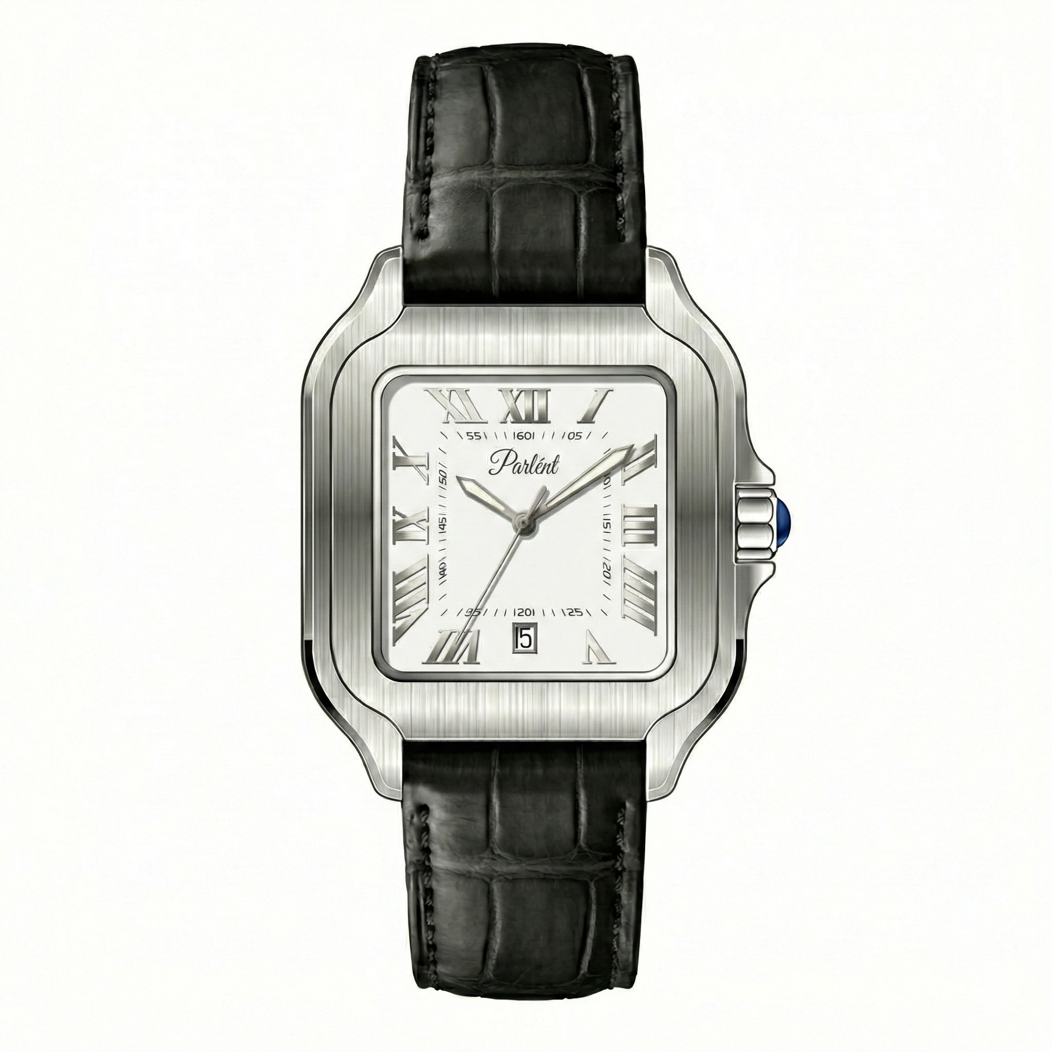 Parlent Portico - Jam Tangan Pria 36.50mm, Miyota Japan Quartz Movement, Waterproof 3ATM (30M), Stainless Steel