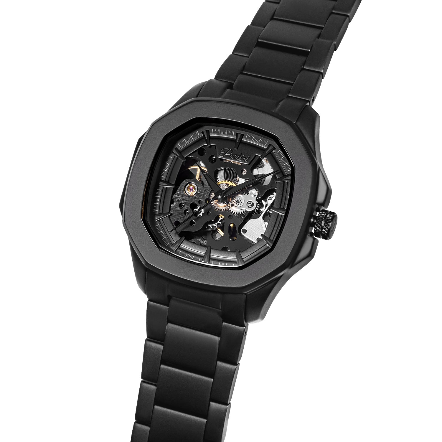 Parlent Gallant Phantom Steel - Jam Tangan Pria 42mm, Automatic Movement, Waterproof 5ATM (50M), Stainless Steel