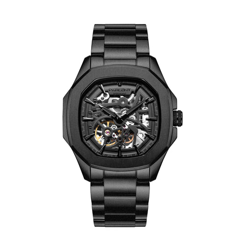 Parlent Gallant Phantom Steel - Jam Tangan Pria 42mm, Automatic Movement, Waterproof 5ATM (50M), Stainless Steel