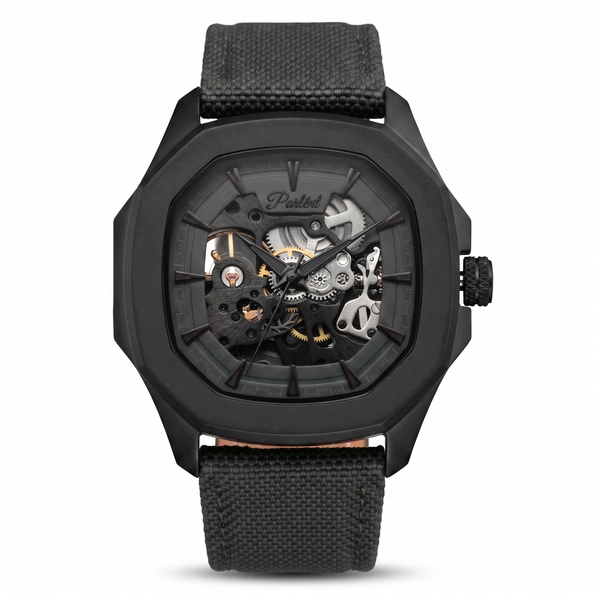 Parlent Gallant Phantom - Jam Tangan Pria 42mm, Automatic Movement, Waterproof 5ATM (50M), Stainless Steel