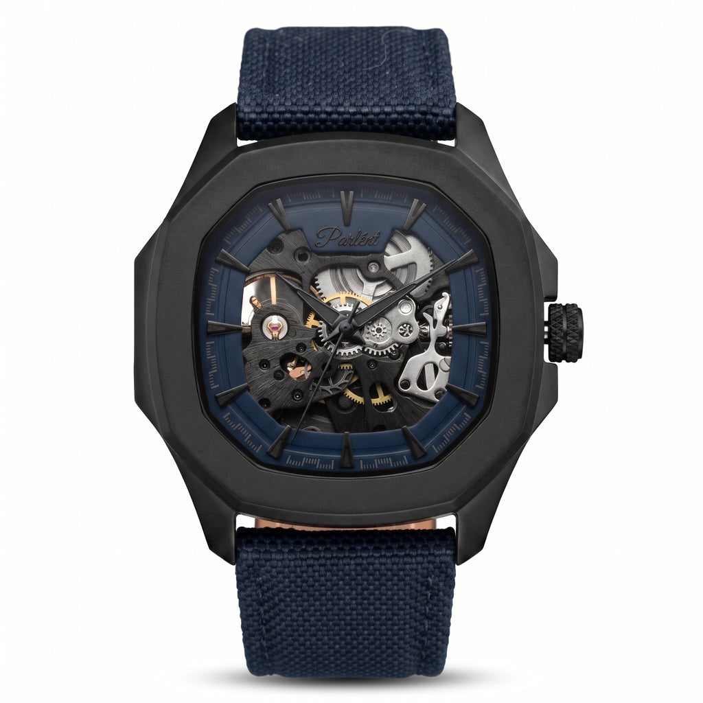 Parlent Gallant Phantom - Jam Tangan Pria 42mm, Automatic Movement, Waterproof 5ATM (50M), Stainless Steel