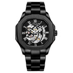 Parlent Gallant Vortex Steel - Jam Tangan Pria 42mm, Automatic Movement, Waterproof 5ATM (50M), Stainless Steel