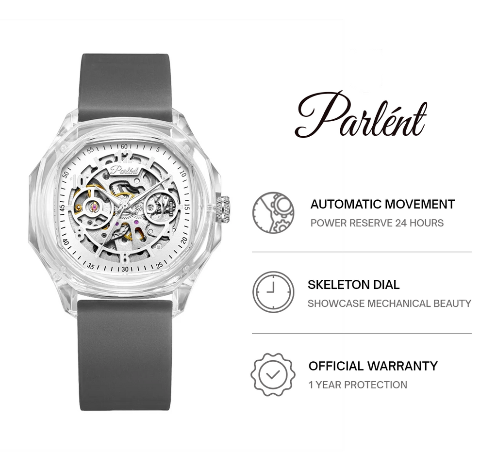 Parlent Gallant Lite Femme - Jam Tangan Wanita 34mm, Automatic Movement, Waterproof 3ATM (30M), Polycarbonate