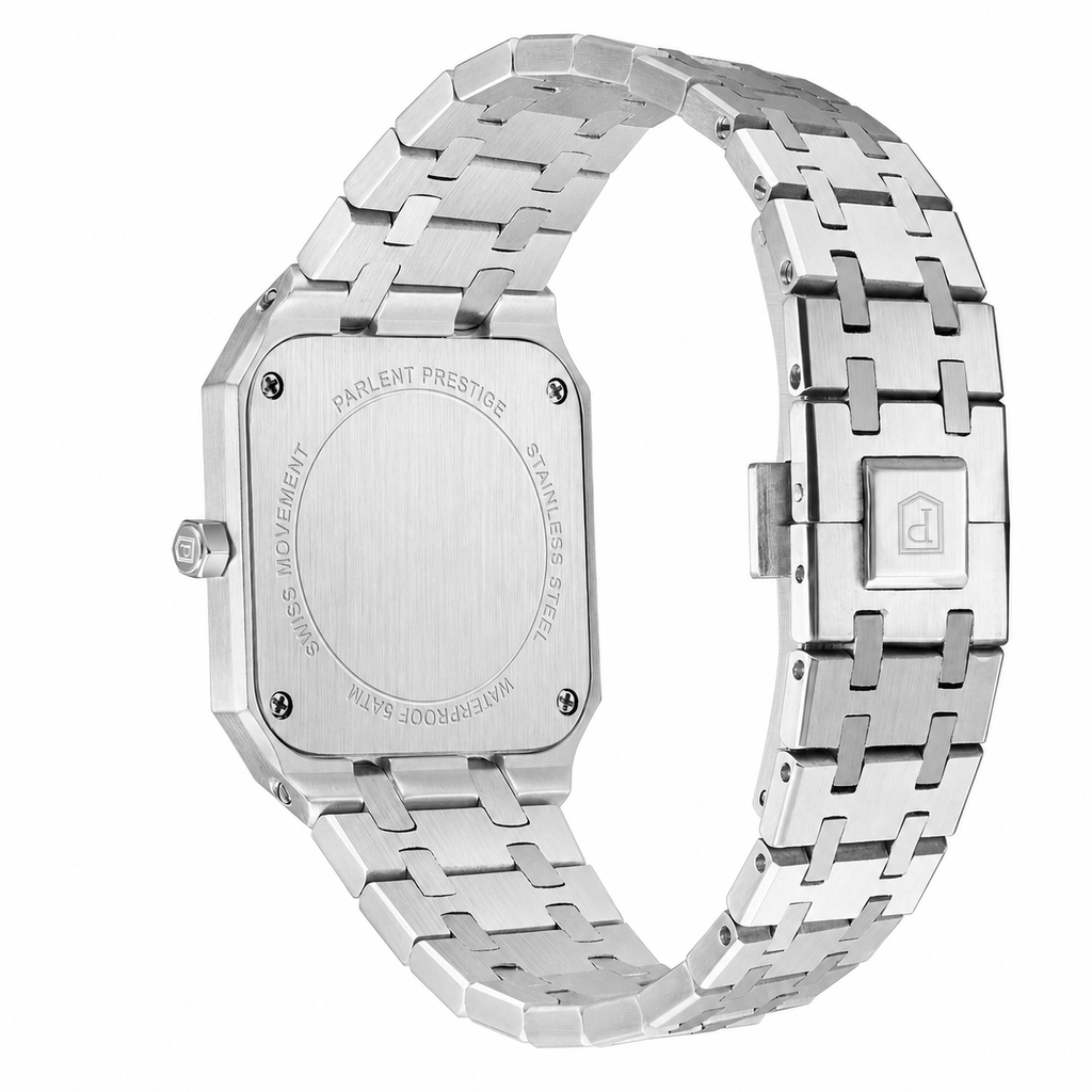 Parlent Cortez Prime - Jam Tangan Pria 40mm, Swiss Ronda 762 Quartz Movement, Waterproof 5ATM (50M), Stainless Steel