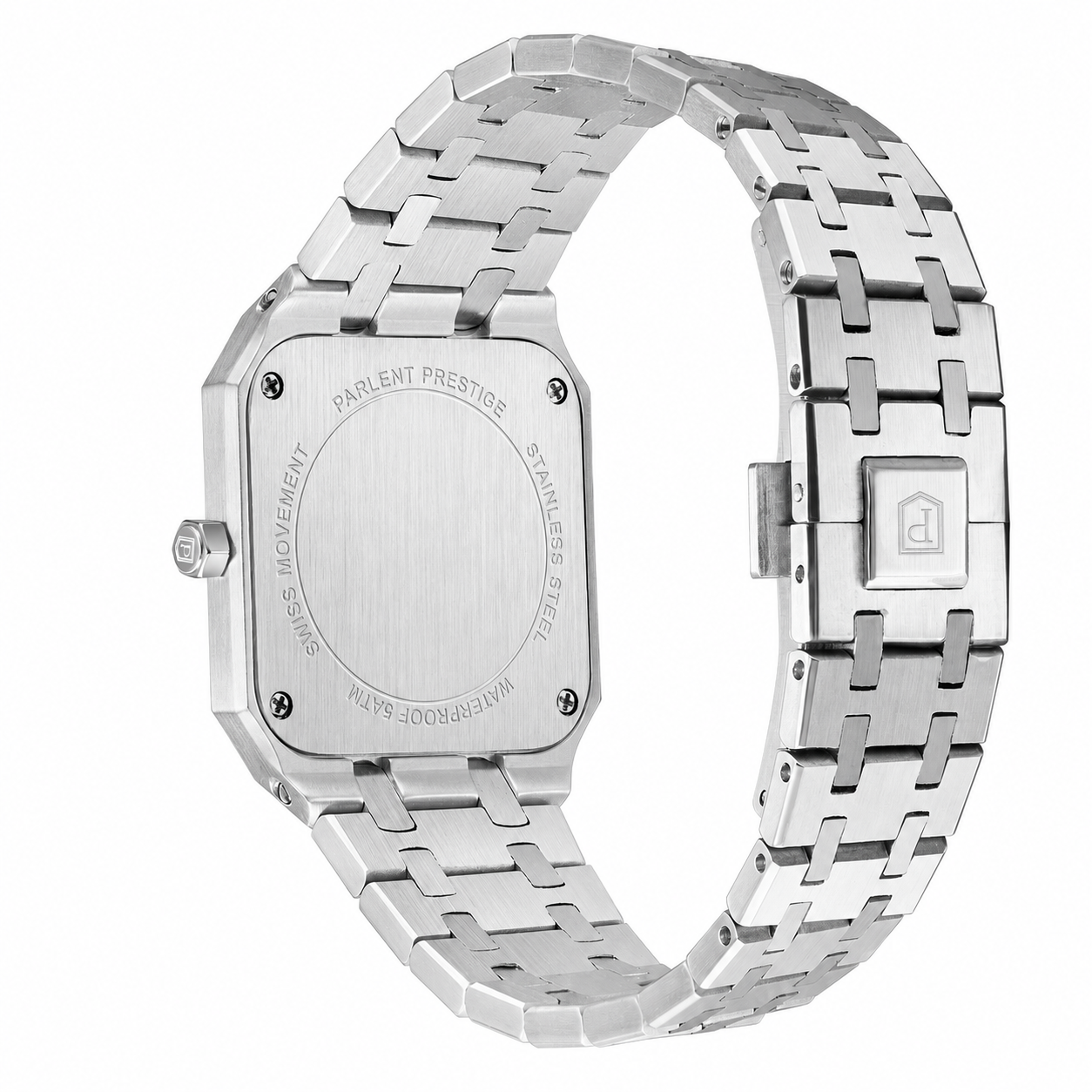 Parlent Cortez Prime - Jam Tangan Pria 40mm, Swiss Ronda 762 Quartz Movement, Waterproof 5ATM (50M), Stainless Steel