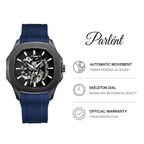 Parlent Gallant Vortex Edge Rubber - Jam Tangan Pria 42mm, Automatic Movement, Waterproof 5ATM (50M), Stainless Steel