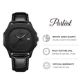 Parlent Gallant Graphite - Jam Tangan Pria 42mm, Miyota Japan Quartz Movement, Waterproof 5ATM (50M), Stainless Steel
