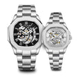 Parlent Couple Gallant Vortex Steel & Gallant Femme Steel - Couple Watch 42mm & 36mm, Automatic Movement, Waterproof 5ATM (50M), Stainless Steel