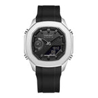 Parlent Gallant Hybrid Rubber - Jam Tangan Pria 42mm, Miyota Japan Quartz Movement, Waterproof 5ATM (50M), Stainless Steel