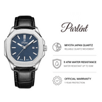 Parlent Phoenix - Jam Tangan Pria 42mm, Miyota Japan Quartz Movement, Waterproof 5ATM (50M), Stainless Steel