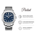 Parlent Phoenix Steel - Jam Tangan Pria 42mm, Miyota Japan Quartz Movement, Waterproof 5ATM (50M), Stainless Steel
