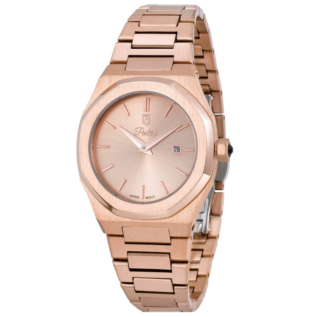 Parlent Palladium Femme Steel - Jam Tangan Wanita 34mm, Miyota Japan Quartz Movement, Waterproof 10ATM (100M), Stainless Steel