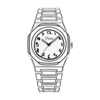 Parlent Palladium Sketch - Men's Watch 40mm, Miyota Japan Quartz Movement, Waterproof 3ATM (30M), Polycarbonate
