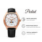 Parlent Valor - Jam Tangan Pria 36mm × 42.5mm, Miyota Japan 6P20 Quartz Movement, Waterproof 5ATM (50M), Stainless Steel