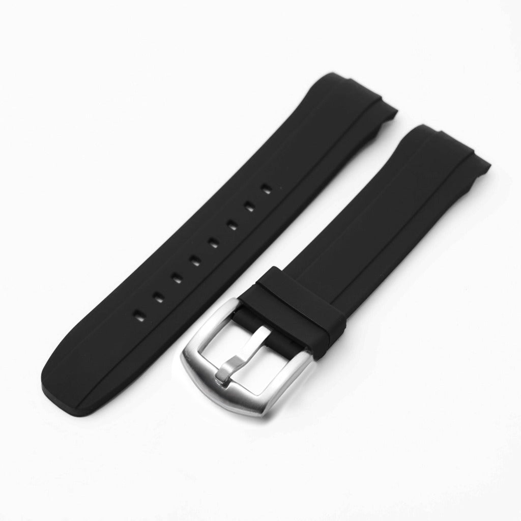 Palladium Rubber Watch Strap