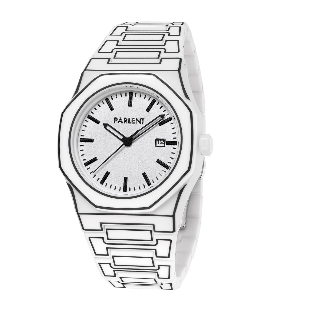 Parlent Palladium Sketch - Men's Watch 40mm, Miyota Japan Quartz Movement, Waterproof 3ATM (30M), Polycarbonate