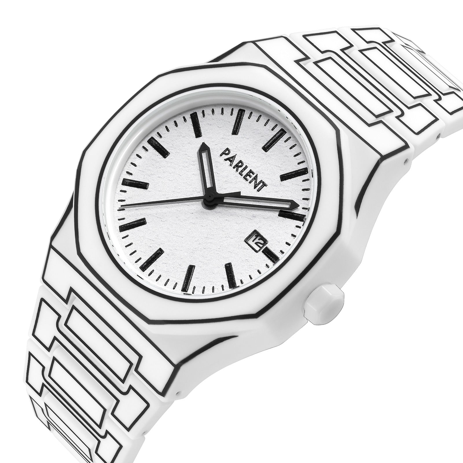 Parlent Palladium Sketch - Men's Watch 40mm, Miyota Japan Quartz Movement, Waterproof 3ATM (30M), Polycarbonate