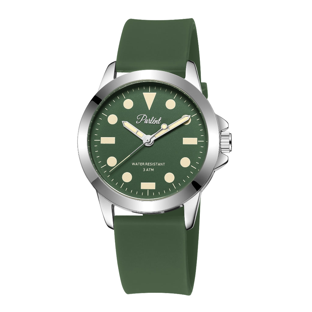 Parlent Neo - Jam Tangan Pria 40mm, Japan Quartz Movement, Waterproof 3ATM (30M), Stainless Steel