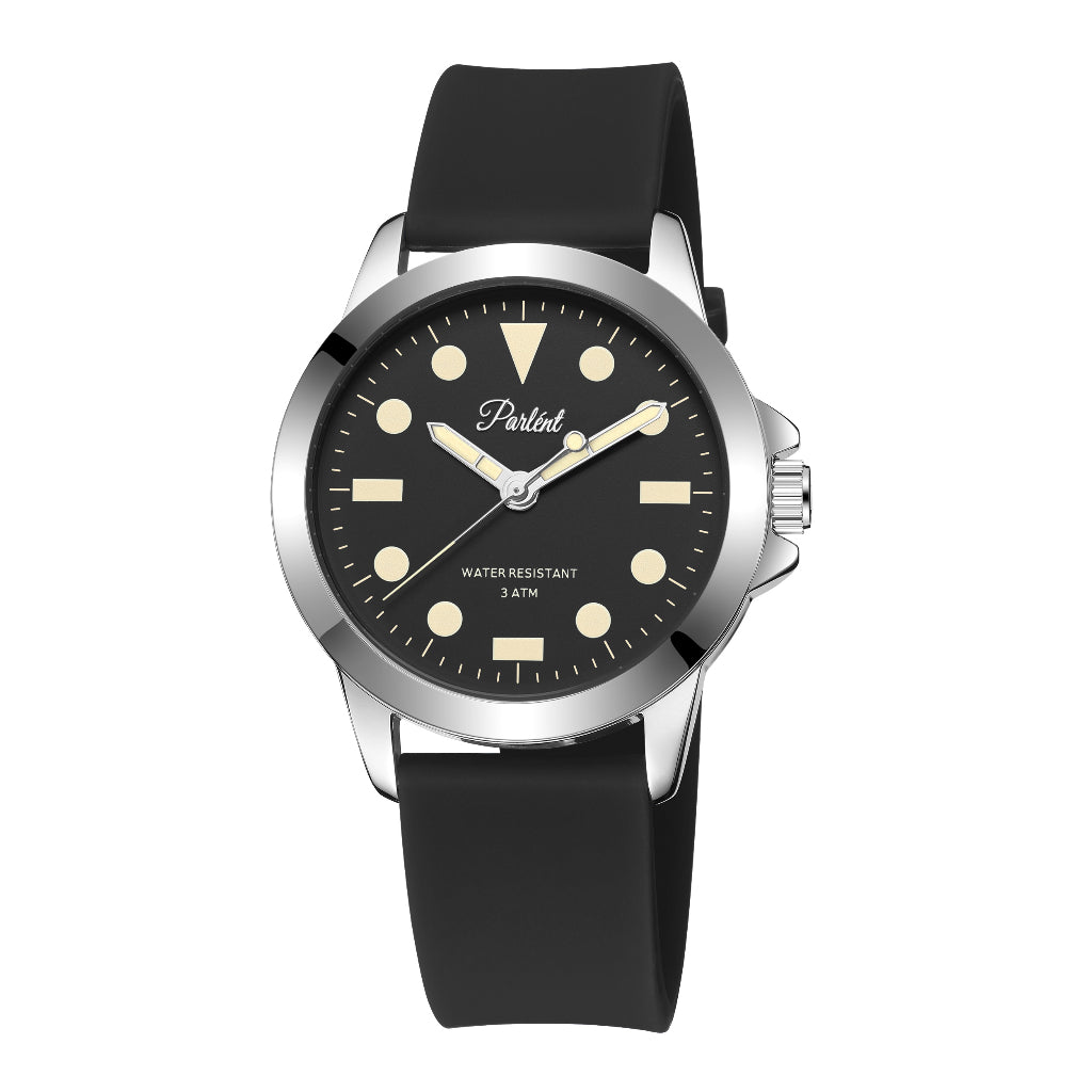 Parlent Neo - Jam Tangan Pria 40mm, Japan Quartz Movement, Waterproof 3ATM (30M), Stainless Steel