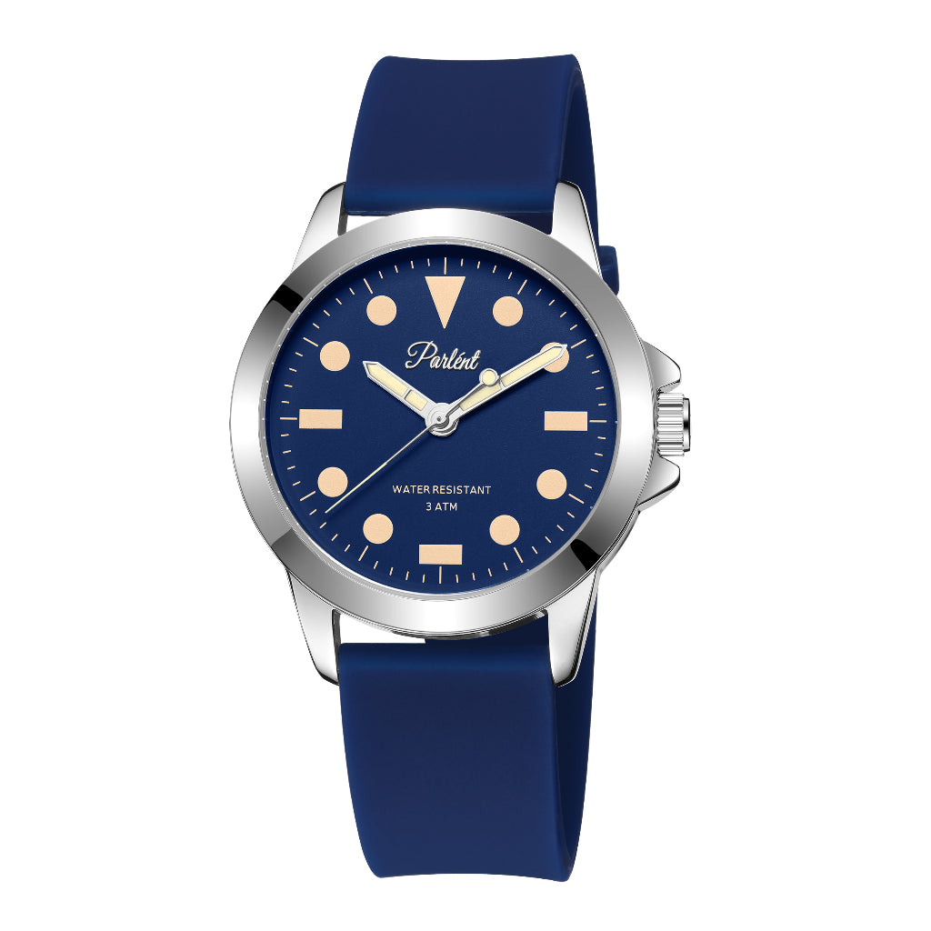 Parlent Neo - Jam Tangan Pria 40mm, Japan Quartz Movement, Waterproof 3ATM (30M), Stainless Steel