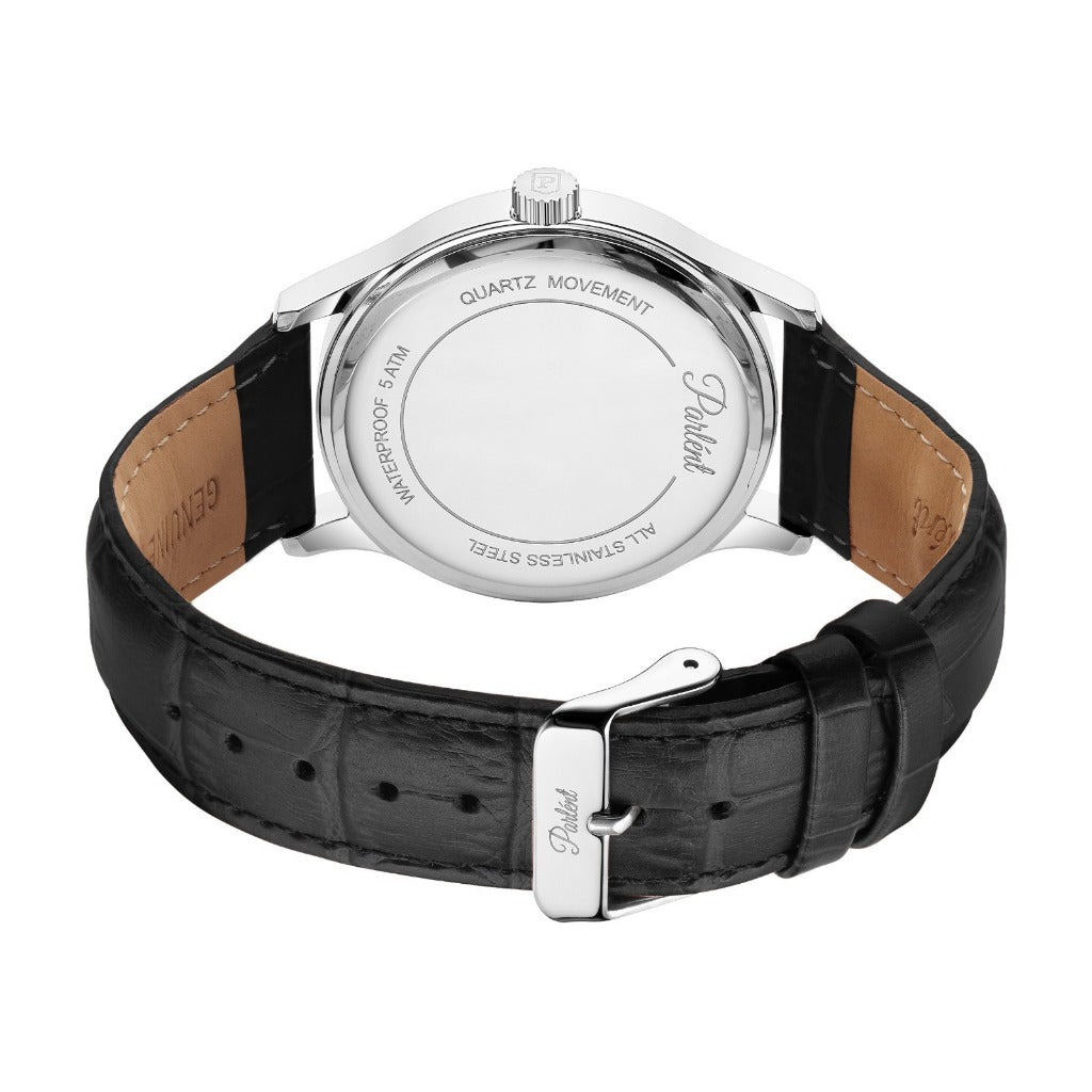 Parlent Theo - Jam Tangan Pria 42mm, Miyota Japan Quartz Movement, Waterproof 5ATM (50M), Stainless Steel
