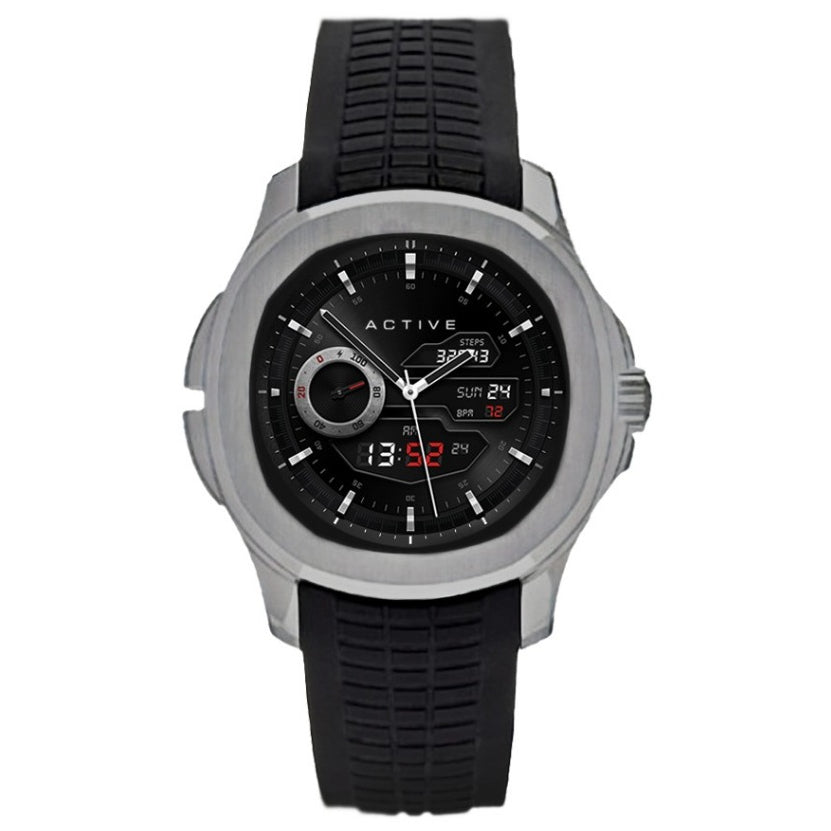 Parlent Radiant Active - Smartwatch Pria 43mm, Stainless Steel