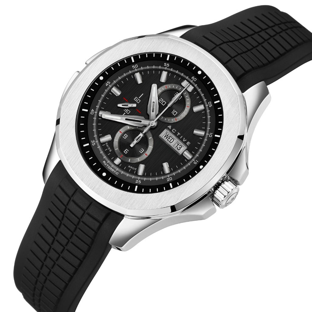 Parlent Radiant Active - Smartwatch Pria 43mm, Stainless Steel