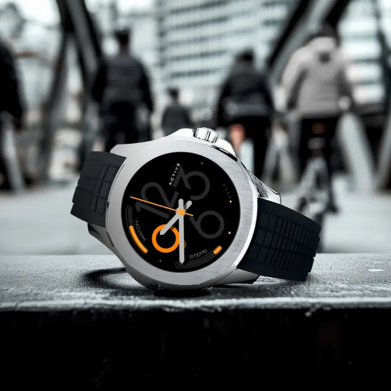 Parlent Radiant Active - Smartwatch Pria 43mm, Stainless Steel