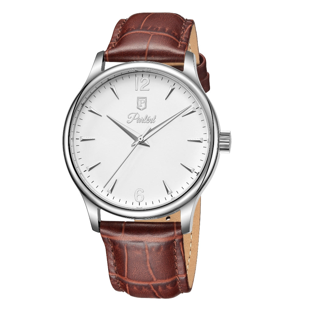 Parlent Theo - Jam Tangan Pria 42mm, Miyota Japan Quartz Movement, Waterproof 5ATM (50M), Stainless Steel