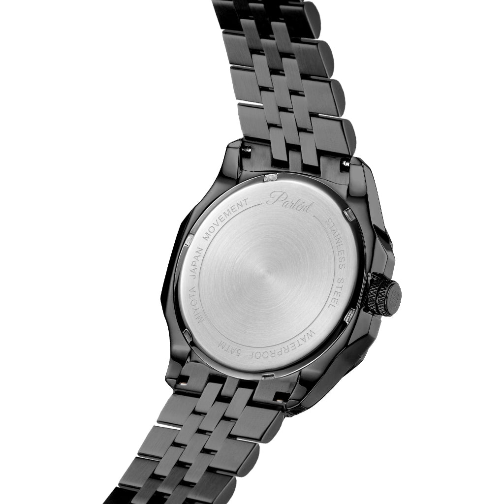 Parlent Gallant Terra - Jam Tangan Pria 42mm, Miyota Japan Quartz Movement, Waterproof 5ATM (50M), Stainless Steel