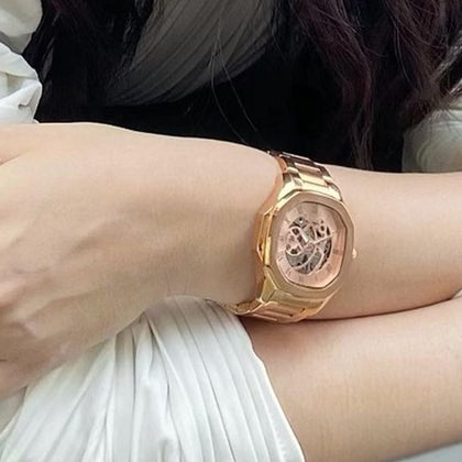 Parlent Gallant Femme Steel - Jam Tangan Wanita 34mm, Automatic Movement, Waterproof 5ATM (50M), Stainless Steel