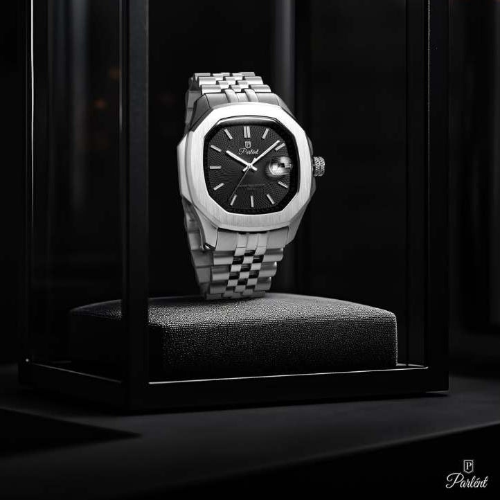Parlent Gallant Terra - Jam Tangan Pria 42mm, Miyota Japan Quartz Movement, Waterproof 5ATM (50M), Stainless Steel