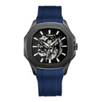 Parlent Gallant Vortex Edge Rubber - Jam Tangan Pria 42mm, Automatic Movement, Waterproof 5ATM (50M), Stainless Steel