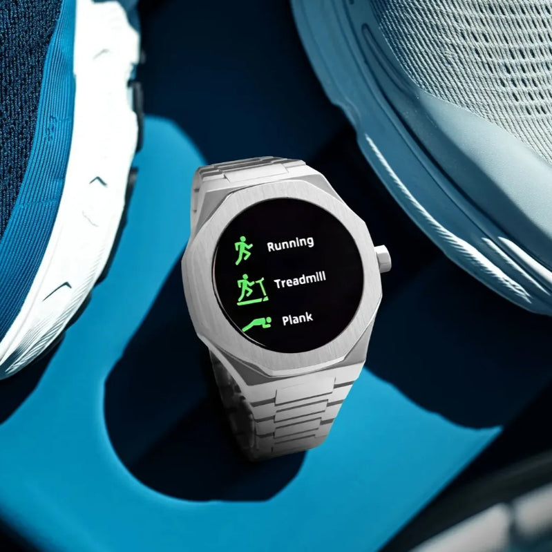 Parlent Palladium Active - Smartwatch Pria 40mm, Stainless Steel