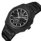 Parlent Prestige Stratos - Jam Tangan Pria 39mm, Seiko Japan VK63 Mecha-Quartz Movement, Waterproof 10ATM (100M), Stainless Steel