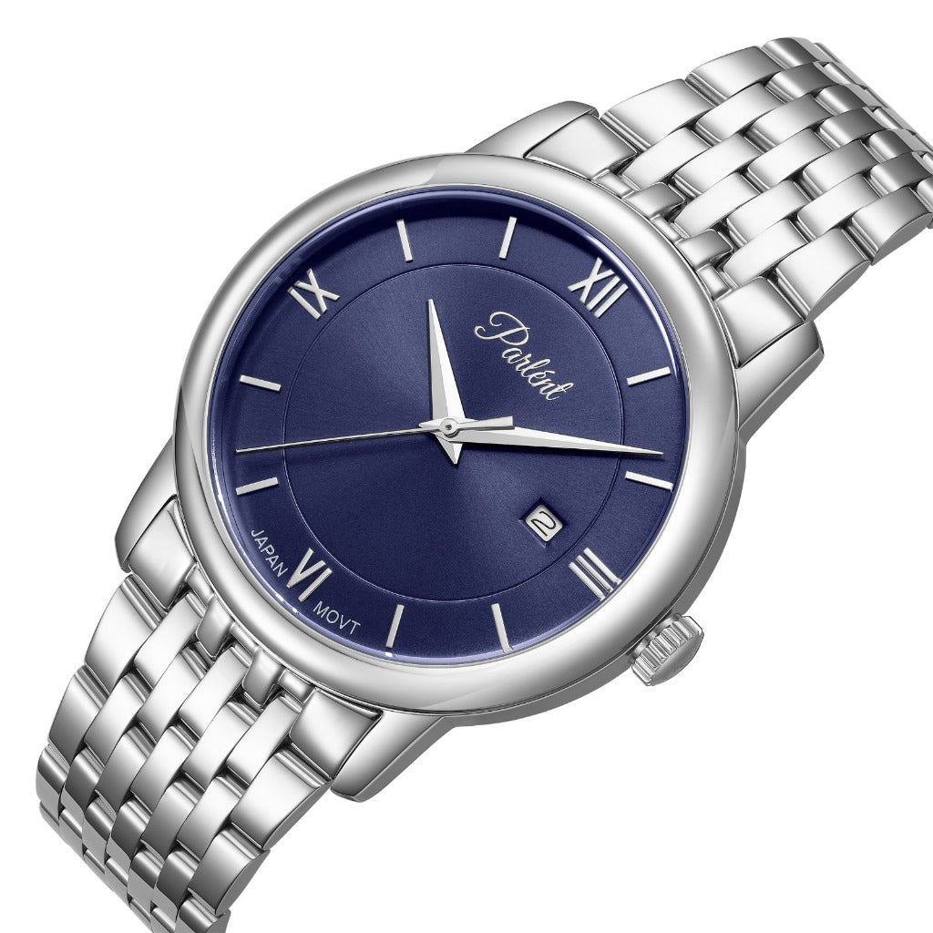 Parlent Lumos - Jam Tangan Pria 40mm, Miyota Japan Quartz Movement, Waterproof 3ATM (30M), Stainless Steel