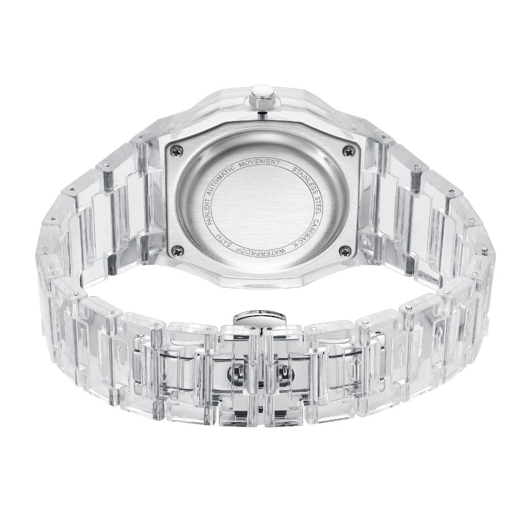 Parlent Palladium Lite Glacier - Jam Tangan Pria 40mm, Automatic Movement, Waterproof 3ATM (30M), Polycarbonate