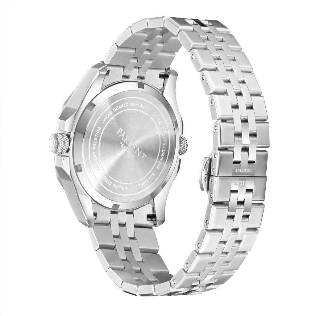 Parlent Prestige Hydra - Men's Watch 42mm, Seiko Japan VJ52 Quartz Movement, Waterproof 20ATM (200M), Stainless Steel