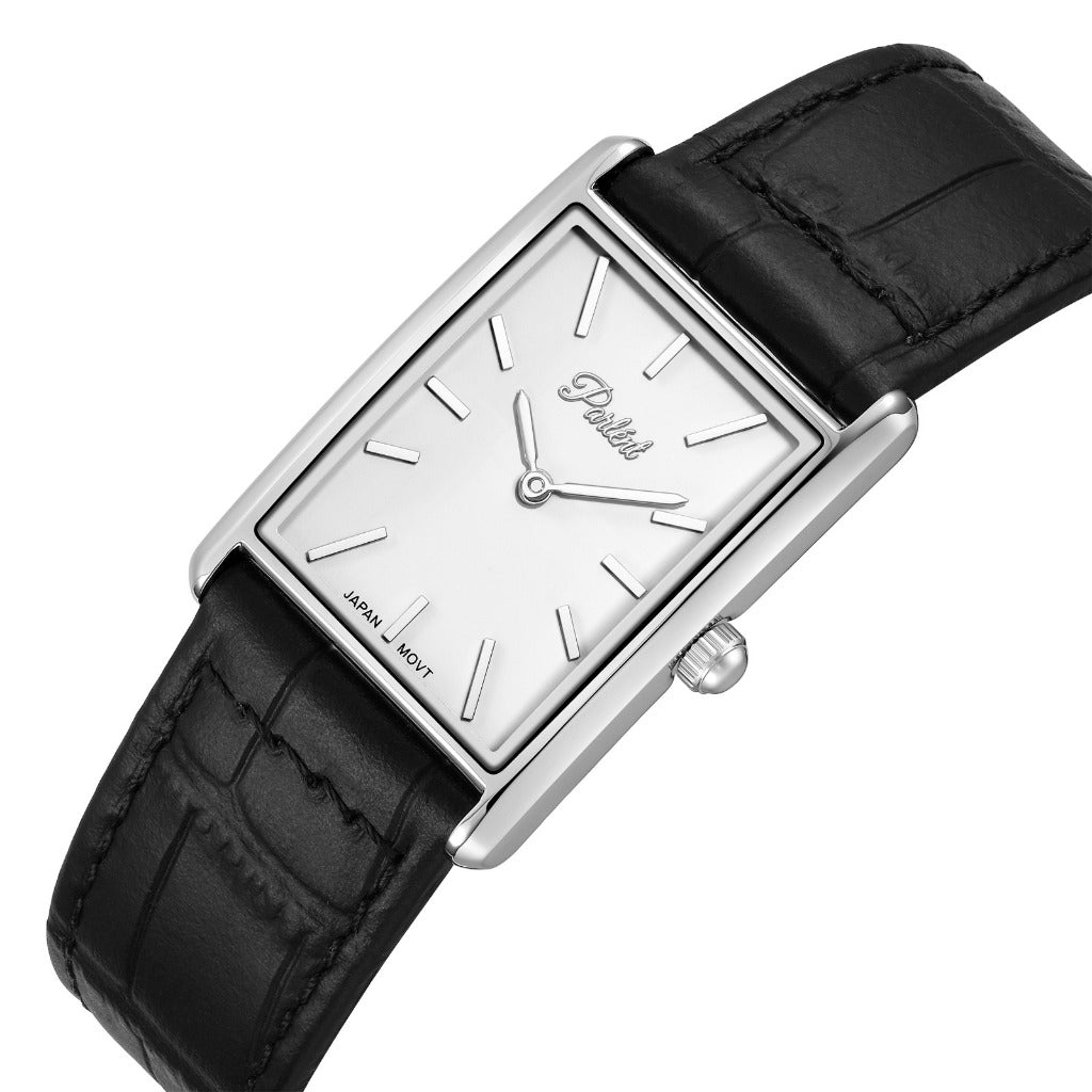 Parlent Blanco - Jam Tangan Pria 24mm & 22mm, Miyota Japan Quartz Movement, Waterproof 3ATM (30M), Stainless Steel