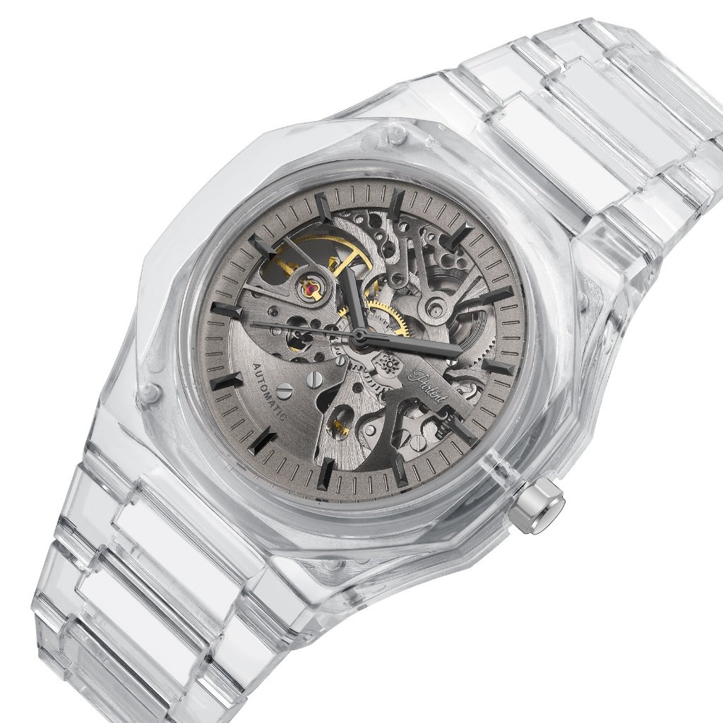 Parlent Palladium Lite Glacier - Jam Tangan Pria 40mm, Automatic Movement, Waterproof 3ATM (30M), Polycarbonate