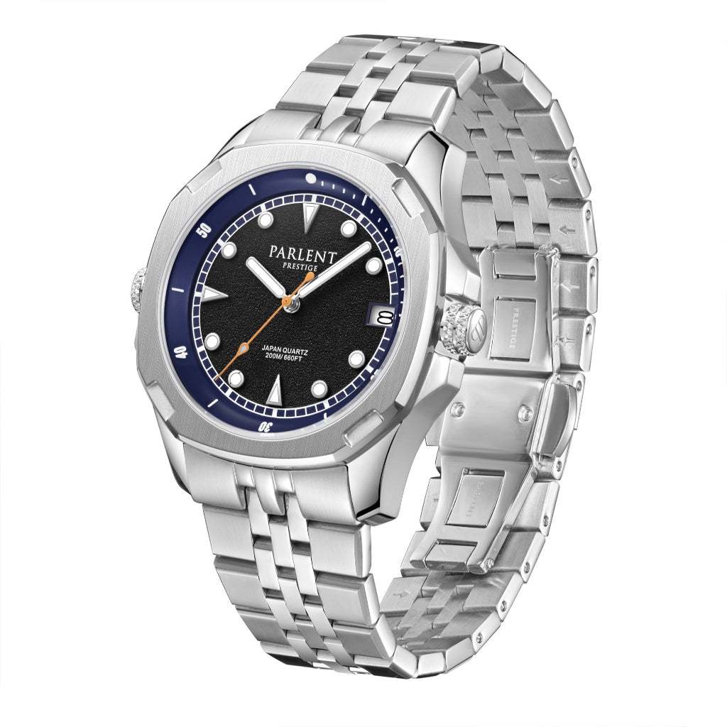 Parlent Prestige Hydra - Men's Watch 42mm, Seiko Japan VJ52 Quartz Movement, Waterproof 20ATM (200M), Stainless Steel