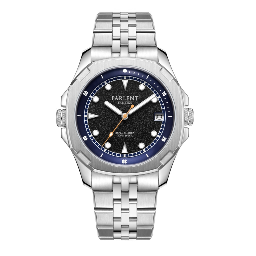 Parlent Prestige Hydra - Men's Watch 42mm, Seiko Japan VJ52 Quartz Movement, Waterproof 20ATM (200M), Stainless Steel