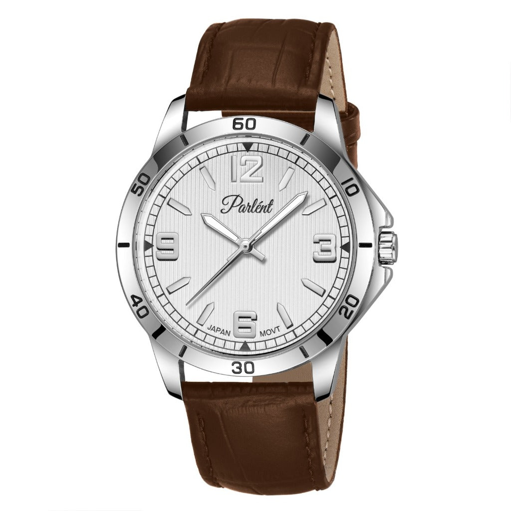 Parlent Geo - Jam Tangan Pria 40mm, Miyota Japan Quartz Movement, Waterproof 3ATM (30M), Stainless Steel