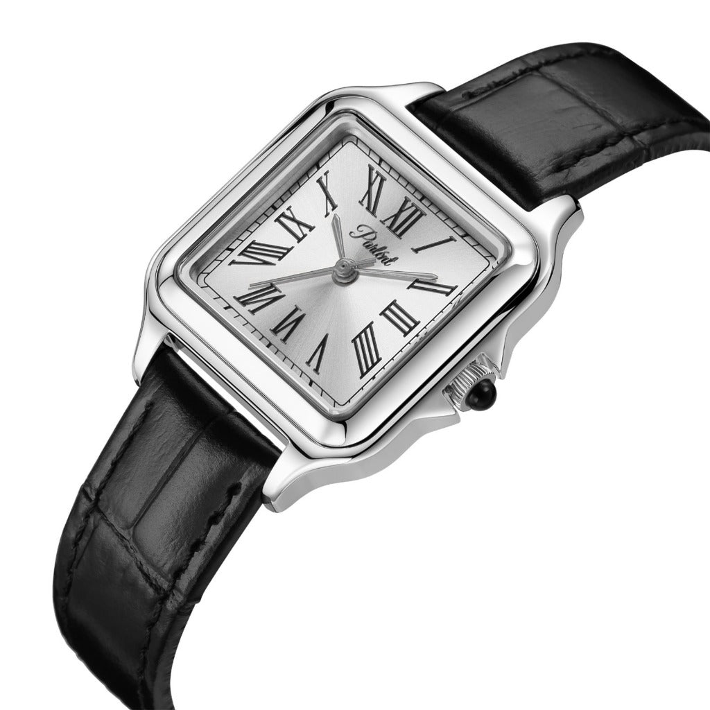 Parlent Quadra - Jam Tangan Pria 36mm & 26mm, Miyota Japan Quartz Movement, Waterproof 3ATM (30M), Stainless Steel